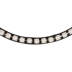 Acavallo Browband Calfskin & Oval Crystals