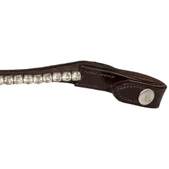 Acavallo Browband Calfskin & Round Crystals