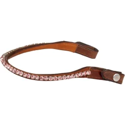 Acavallo Browband Calfskin & Round Crystals