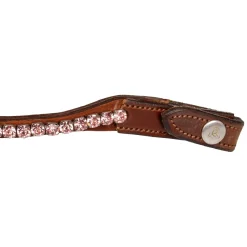 Acavallo Browband Calfskin & Round Crystals