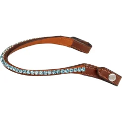 Acavallo Browband Calfskin & Round Crystals