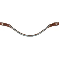 Acavallo Browband Calfskin & Round Crystals