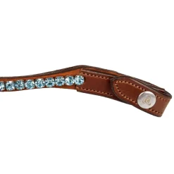 Acavallo Browband Calfskin & Round Crystals