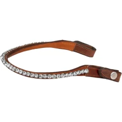 Acavallo Browband Calfskin & Round Crystals