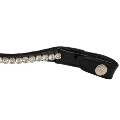 Acavallo Browband Calfskin & Round Crystals