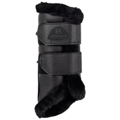 Acavallo Front Brushing Boots Eco-Leather & Faux Sheepskin