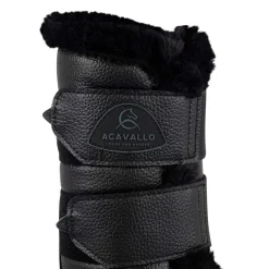 Acavallo Front Brushing Boots Eco-Leather & Faux Sheepskin