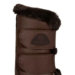 Acavallo Front Brushing Boots Eco-Leather & Faux Sheepskin