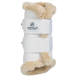 Acavallo Front Brushing Boots Eco-Leather & Faux Sheepskin
