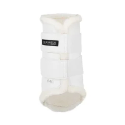 Acavallo Front Brushing Boots Faux Sheepskin & Hook-And-Loop Closure