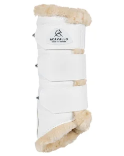 Acavallo Hind Brushing Boots Faux Leather & Faux Sheepskin