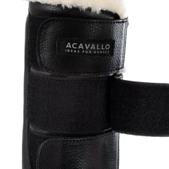 Acavallo Hind Brushing Boots Faux Sheepskin & Triple Hook-And-Loop Closure