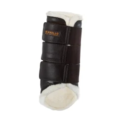 Acavallo Hind Brushing Boots Faux Sheepskin & Triple Hook-And-Loop Closure