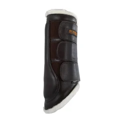 Acavallo Hind Brushing Boots Faux Sheepskin & Triple Hook-And-Loop Closure