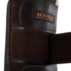 Acavallo Hind Brushing Boots Faux Sheepskin & Triple Hook-And-Loop Closure