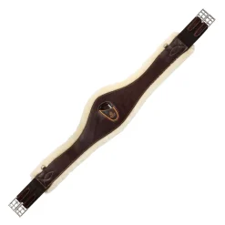 Acavallo Jumping Girth Leather & Removable Faux Sheepskin