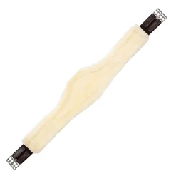 Acavallo Jumping Girth Leather & Removable Faux Sheepskin
