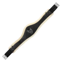 Acavallo Jumping Girth Leather & Removable Faux Sheepskin
