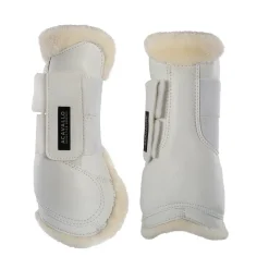 Acavallo Jumping Tendon Boots Faux Sheepskin & Hook-And-Loop Closure