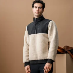 Alessandro Albanese Men's Lorenzo Half Zip Borg Fleece