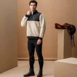 Alessandro Albanese Men's Lorenzo Half Zip Borg Fleece