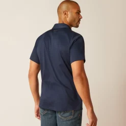 Ariat Men's Rebar Foreman Short Sleeves Polo Shirt - Navy