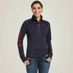 Ariat Women's Tek Team 1/2 Zip Sweatshirt - Navy Heather