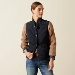Ariat Women's Woodside Vest - Navy/Navy Floral Print