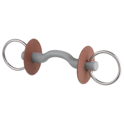 Beris Hard 7.5cm Ring Loose Ring Snaffle with Tongue Port Bar