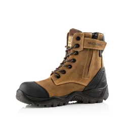 Buckbootz BSH008WPNM High Leg Style Safety Lace/Zip Boot