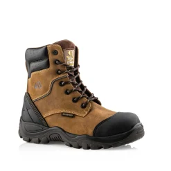 Buckbootz BSH008WPNM High Leg Style Safety Lace/Zip Boot