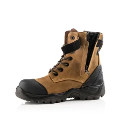Buckbootz BSH008WPNM High Leg Style Safety Lace/Zip Boot
