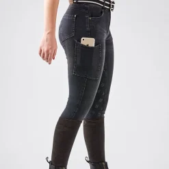 Dublin Shona Full Grip Silicone Print Denim Breeches
