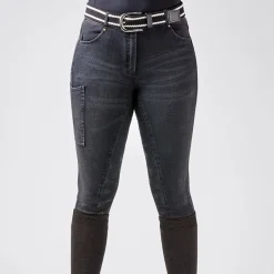 Dublin Shona Full Grip Silicone Print Denim Breeches