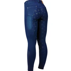 Dublin Shona Full Grip Silicone Print Denim Breeches