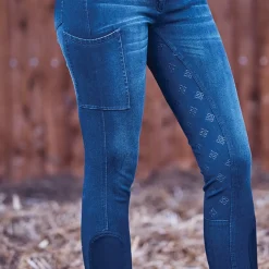 Dublin Shona Full Grip Silicone Print Denim Breeches