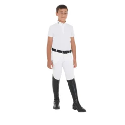 Equestro Boys' Slim Fit Competition Polo Shirt With Four Buttons