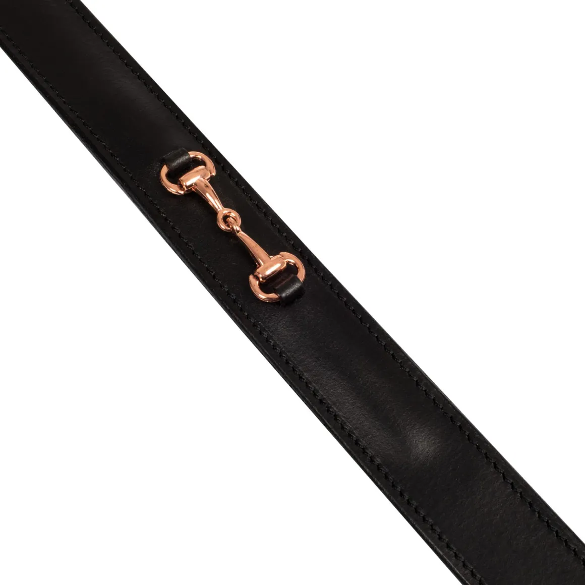 Equestro English Belt With Rose Gold Snaffle Bits