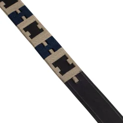 Equestro English Belt With Contrasting Embroidery