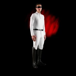 Equestro Equestro Ridertechnology Men's Competition Polo Shirt Long Sleeves And Buttons