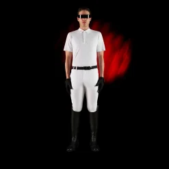 Equestro Equestro Ridertechnology Men's Competition Polo Shirt Long Sleeves And Buttons