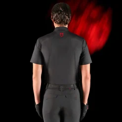 Equestro Equestro Ridertechnology Men's Training Polo Shirt Short Sleeves And Zip