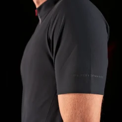 Equestro Equestro Ridertechnology Men's Training Polo Shirt Short Sleeves And Zip