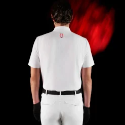 Equestro Equestro Ridertechnology Men's Competition Polo Shirt Short Sleeves And Buttons