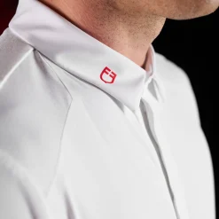 Equestro Equestro Ridertechnology Men's Competition Polo Shirt Short Sleeves And Buttons