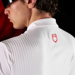 Equestro Equestro Ridertechnology Men's Competition Polo Shirt Short Sleeves And Buttons