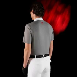 Equestro Equestro Ridertechnology Men's Competition Polo Shirt Short Sleeves And Buttons