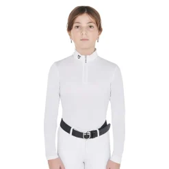 Equestro Girls' Slim Fit Anti-Uv Competition Polo Shirt