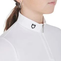 Equestro Girls' Slim Fit Anti-Uv Competition Polo Shirt