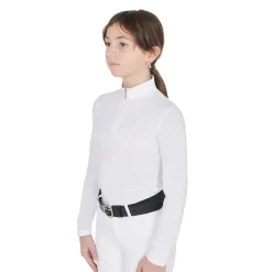 Equestro Girls' Slim Fit Anti-Uv Competition Polo Shirt